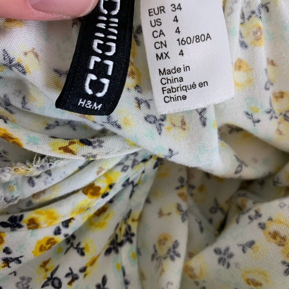 H&M Divided Yellow Floral Patterned Dress - Picture 6 of 11